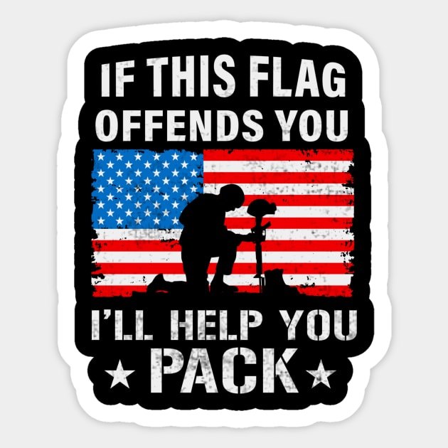 If This Flags Offends You Ill Help You Pack Sticker by Visual Vibes